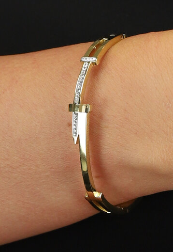 BF2023 Gouden Grafische Armband met Strass