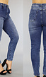 High Waist Slim Fit Jeans met Wassing