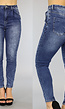 High Waist Slim Fit Jeans met Wassing