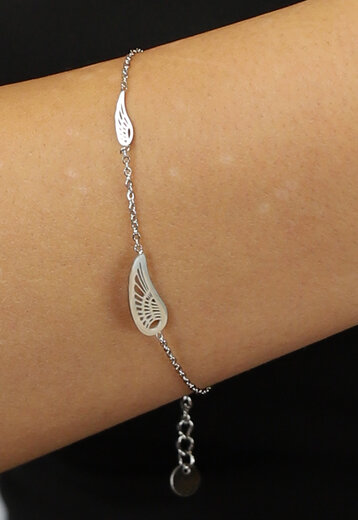 BF2023 Mini Angel Wings Armbandje Zilver