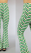 Groene Retro Broek met Flair Pijpen