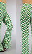 Groene Retro Tall Broek met Flair Pijpen
