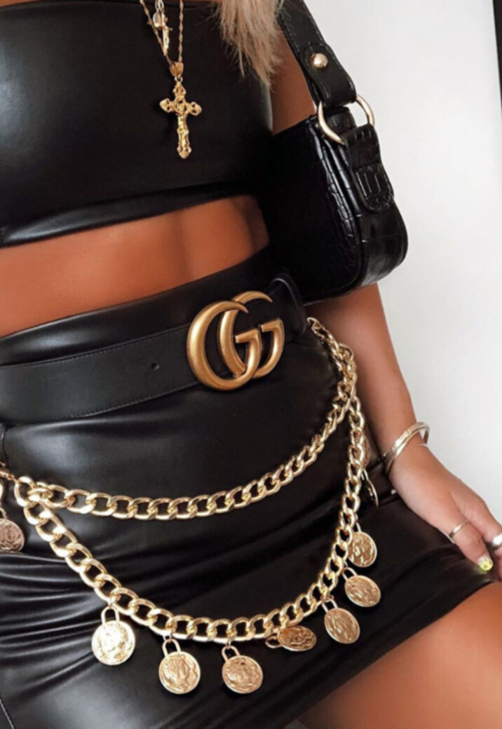 Dubbele Bellychain met Coins