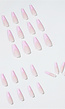 Roze Matte Nepnagels met V-Design