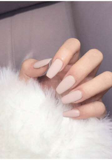 Nude Matte Plaknagels