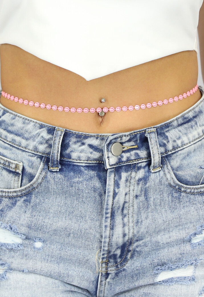 Smiley Buikketting in 8 felle kleurtjes