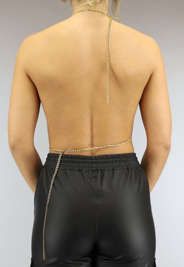 Bodychain met Zilveren en Roze Spiegeltjes