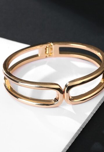 BF2023 Geometrische Bangle Armband Goud