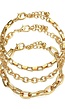 3-Delige Geometrische Schakel Armbanden Set Goud