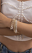 Grove Armbanden Set met Strass en Schakels