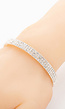 Glitter Armband met 3 rijen Strass Goud of Zilver