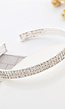 Glitter Armband met 3 rijen Strass Goud of Zilver