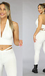 Witte Halter Crop Top