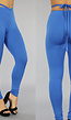 Blauwe Legging met Straps