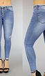 Lichte Skinny Jeans met rafels en Krassen