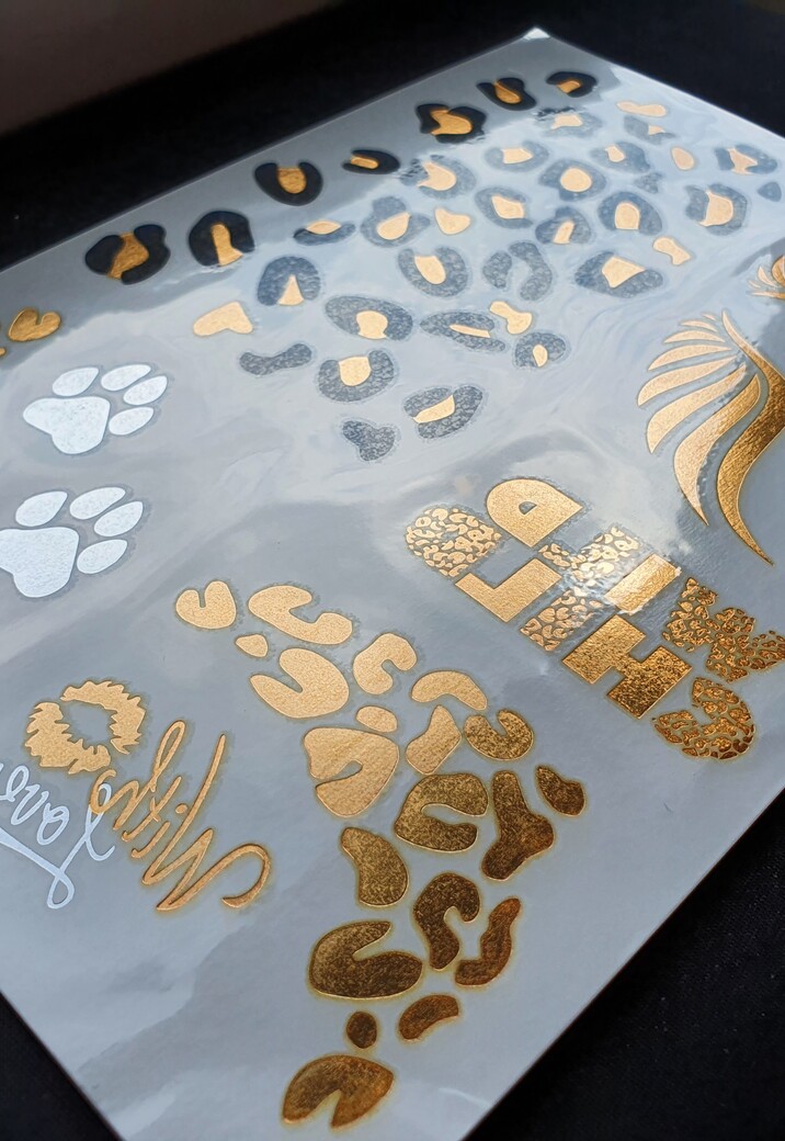 Gouden Plaktattoo Panterprint