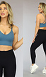 Blauwe Sexy Sport Top met Gekruiste Bandjes