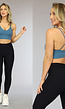 Blauwe Sexy Sport Top met Gekruiste Bandjes