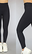 Zwarte Elastische Sport Legging met Schakel Patroon