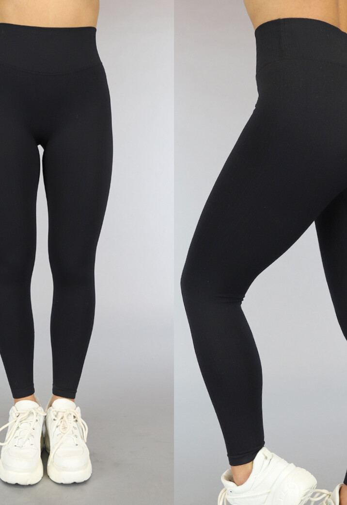 Zwarte Rib Sportlegging