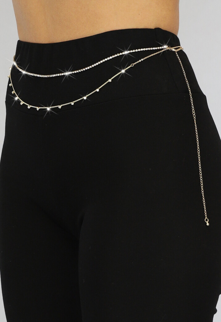 Dubbele Buikketting met Steentjes