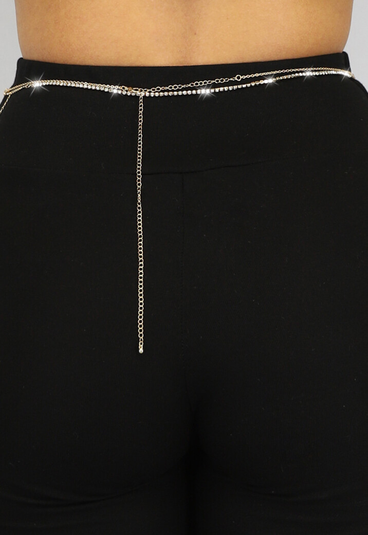 Dubbele Buikketting met Steentjes