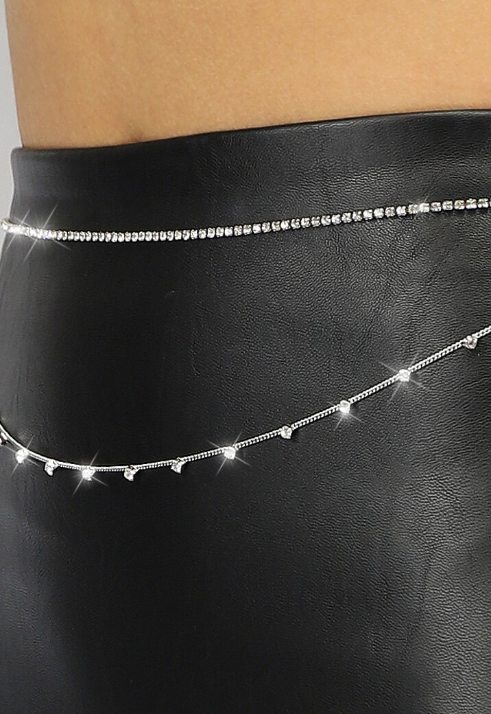 Dubbele Buikketting met Steentjes