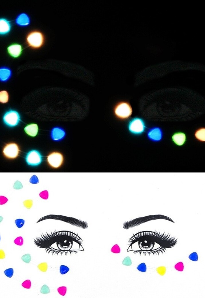 Fluorescerende Gezicht Stickers