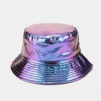 NEW0607 Paarse Metallic Bucket Hat