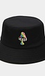 Zwarte Bucket Hat met Multicolor Paddenstoel