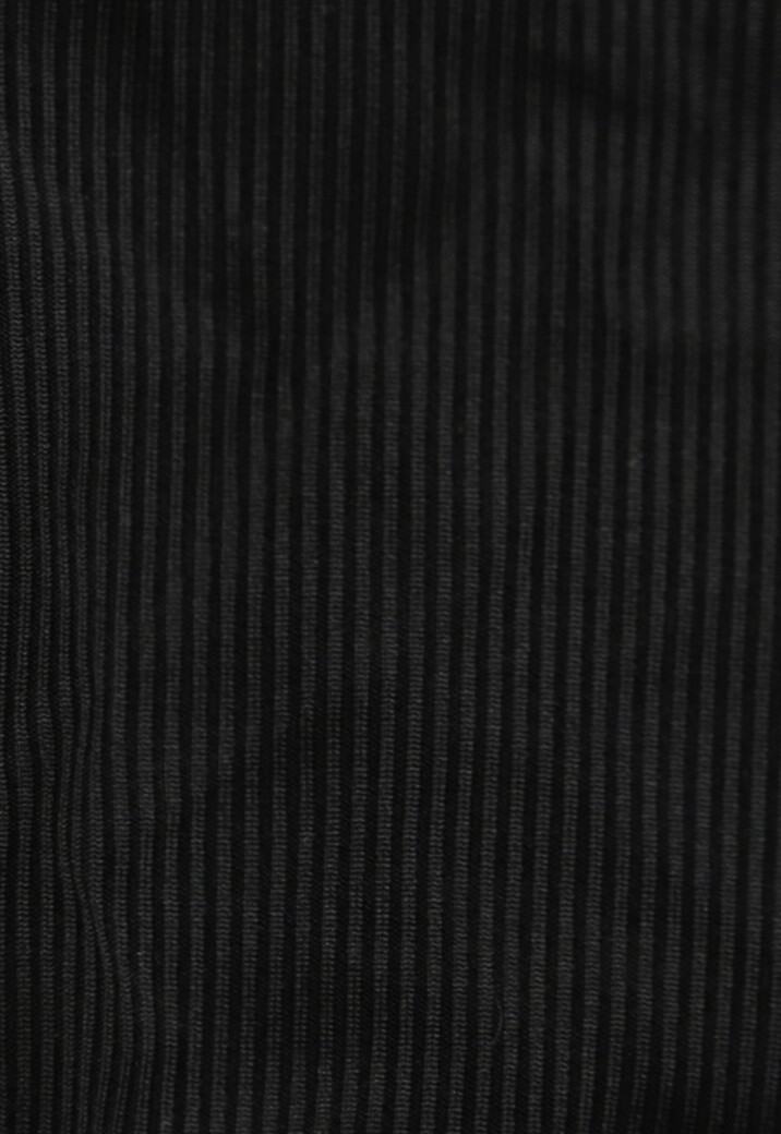 Zwarte Padded Bikinitop met Ribstof met Veter Detail