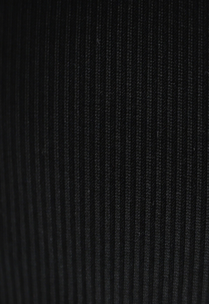 Zwarte Padded Bikinitop met Beugel en Ribstof