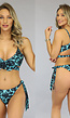 Print Bikinibroekje met Strik Details