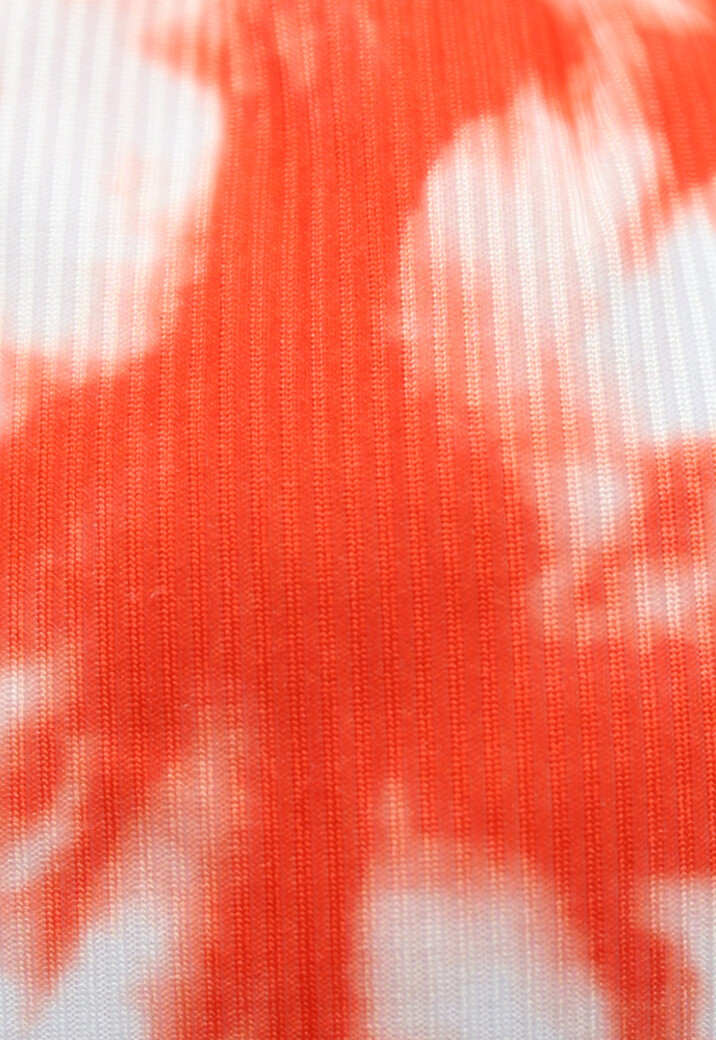 Rood Tie Dye Bikinibroekje met Ribstof