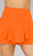 NEW3105 Geplooide Oranje Skort