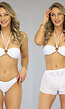 Witte Bikini Set met Mesh Broekje