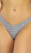 Pied de Poule Bikinibroekje met Glitter Detail