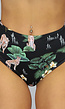 Flower Bikinibroekje met Luipaard en Knoop Details