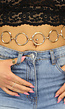 Goudkleurige Bodychain met Cirkel Details