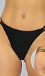 BF2023 Zwart String Bikinibroekje met Strass