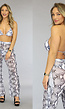 Slangen Print Bikini Set met Ruffle Mesh Broek