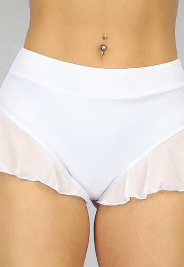 Wit Sexy Bikinibroekje met Rokje