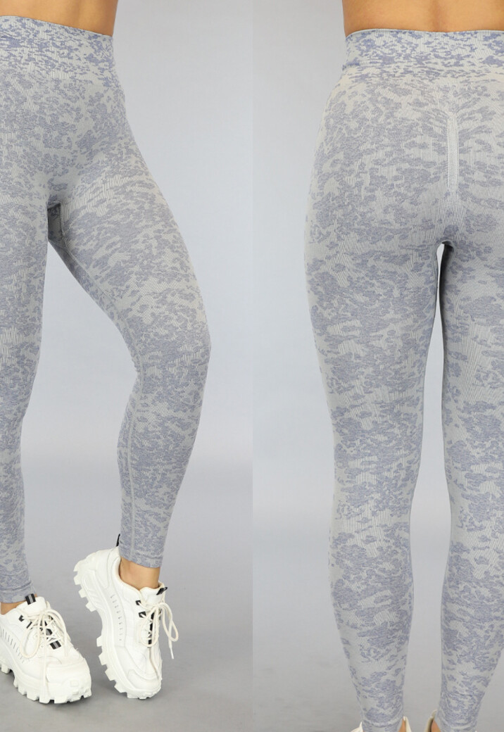 Grijze Gemêleerde Squat Proof Sportlegging