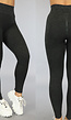 Donkergroene Gemêleerde Squat Proof Sportlegging