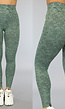 Groene Gemêleerde Squat Proof Sportlegging