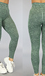 Groene Gemêleerde Squat Proof Sportlegging