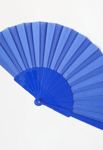 Stijvolle Plastic Waaier Royal Blauw