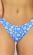 BF2023 Blauw Bloemen Print Bikinibroekje