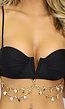 Zwarte Triangel Bikini met Gouden Details