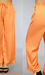 Oranje Satin Wide Leg Palazzo Broek